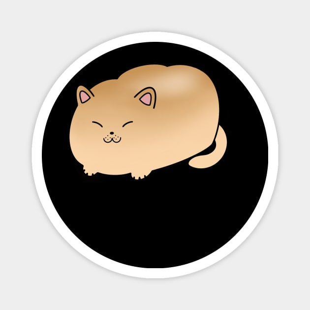 Funny Cat Bread Shape, Love Cats Magnet by logiamerch